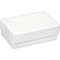 25 White Swirl Charm Cotton Boxes Pendant Gift Displays 2 5/8"